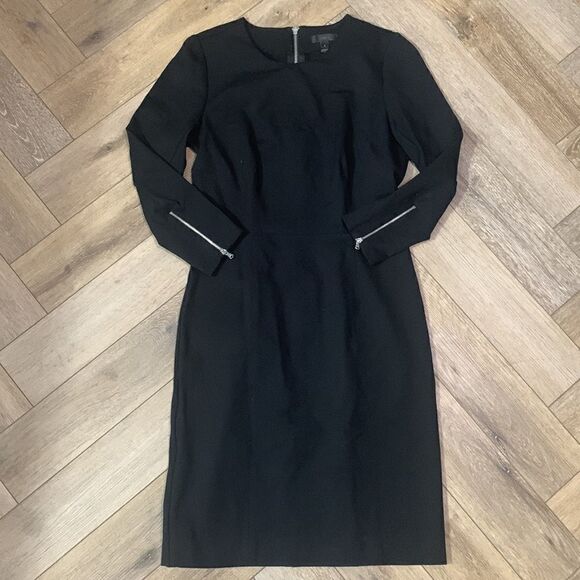 J.Crew Structured Knit Zip Knee Length Dress - Picture 2 of 7